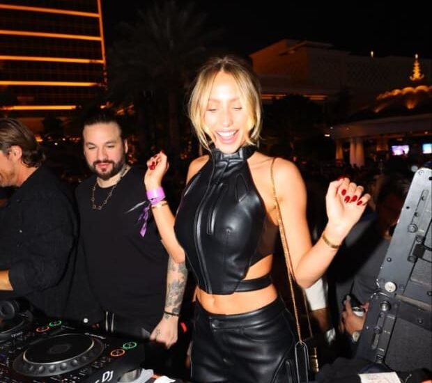 alix earle and swedish house mafia in dj booth at xs nightclub inside wynn las vegas on nov 17 photo credit wynn las vegas