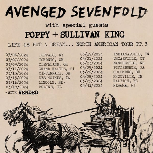 Avenged Sevenfold 2024 North American Tour Dates, Venues, And Tickets Digital Mediaverse