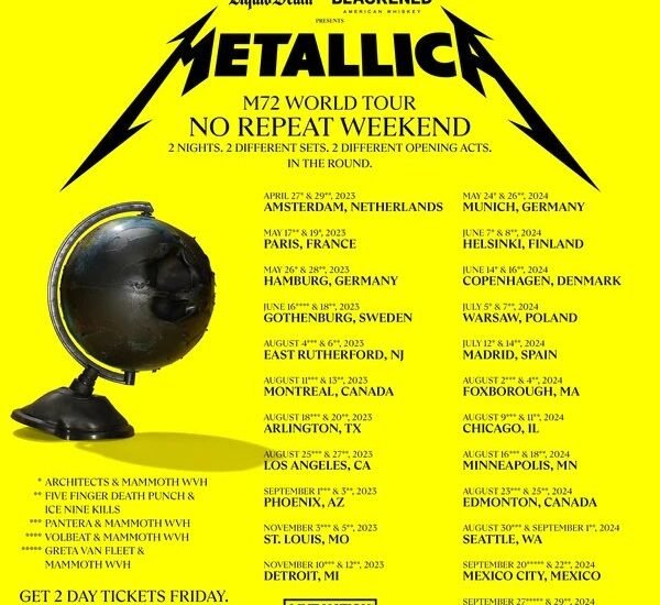 Metallica 2023 2024 M72 Tour Cover