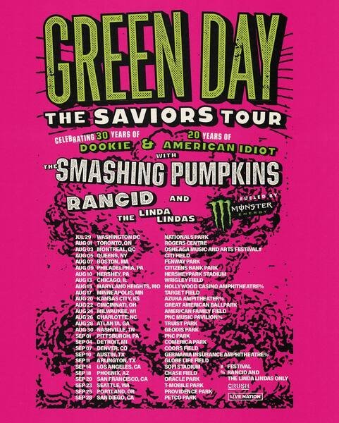 green day saviors tour north america