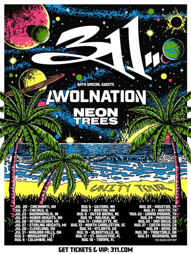 311 Announces 2024 'Unity Tour' With AWOLNATION And NEON TREES ...