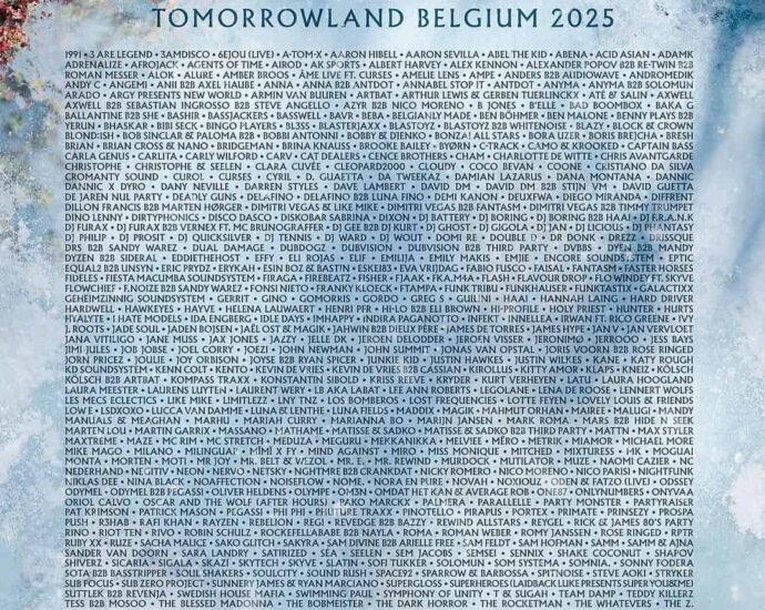 tomorrowland 2025 lineup announced belgium en techno airlines v2