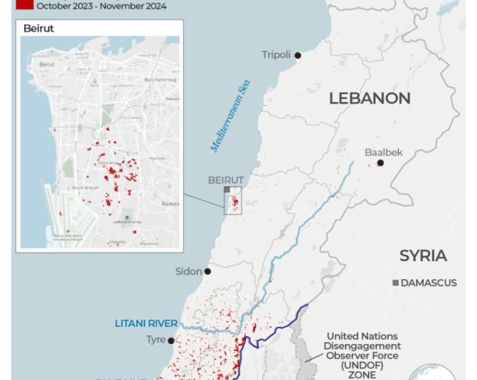 INTERACTIVE Destruction of buildings across Lebanon 1732615246