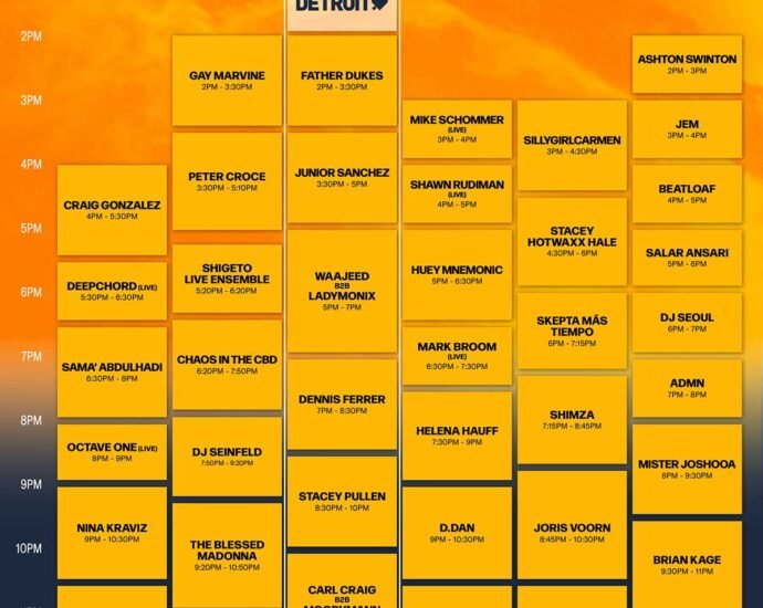 movement 2025 saturday lineup set times