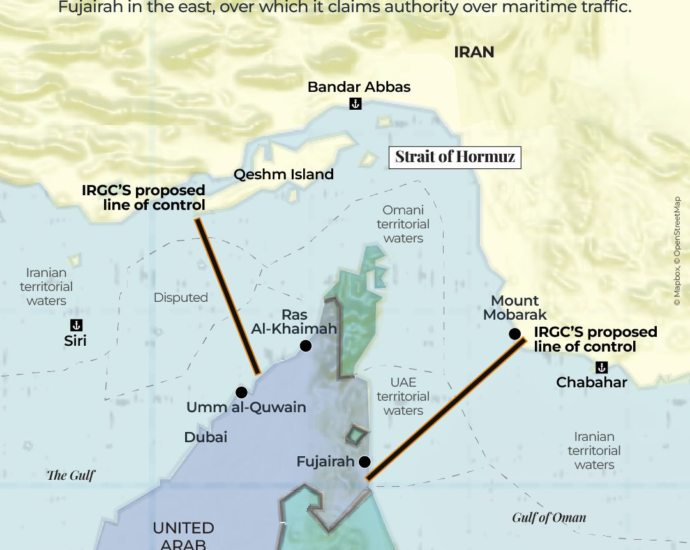 INTERACTIVE IRGC releases map of control over Strait of Hormuz May 5 2026 1777975253